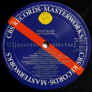 3LP/Set di cofanetti Philip Glass: Satyagraha