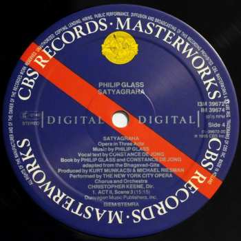 3LP/Set di cofanetti Philip Glass: Satyagraha
