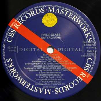 3LP/Set di cofanetti Philip Glass: Satyagraha