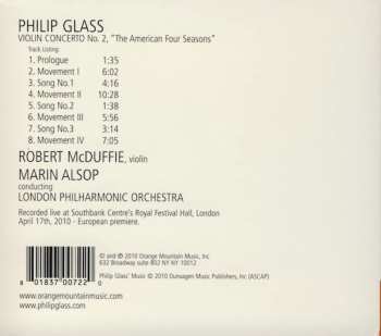 CD Philip Glass: Violin Concerto No. 2 "The American Four Seasons"