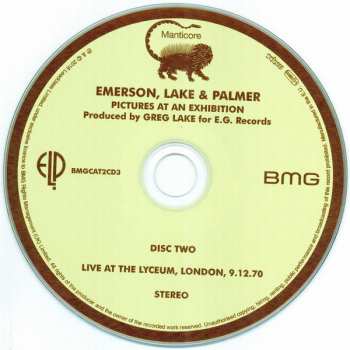 2CD Emerson, Lake & Palmer: Pictures At An Exhibition DLX | PIC