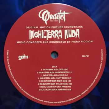 LP Piero Piccioni: Inghilterra Nuda (Original Motion Picture Soundtrack) LTD | CLR
