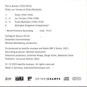 CD/Set di cofanetti Pierre Boulez: Éclat-Multiples