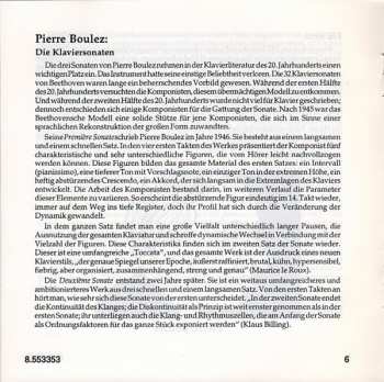 CD Pierre Boulez: Piano Sonatas Nos. 1 - 3