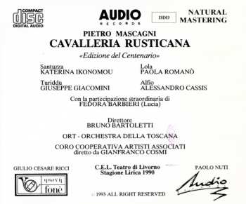 CD Pietro Mascagni: Cavalleria Rusticana - "Edizione Del Centenario"