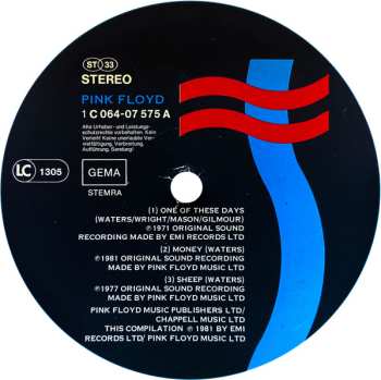 LP Pink Floyd: A Collection Of Great Dance Songs