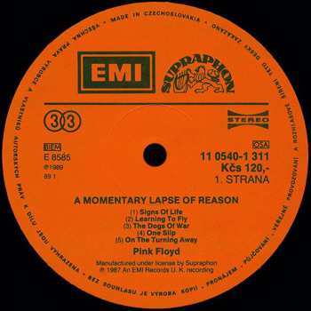 LP Pink Floyd: A Momentary Lapse Of Reason