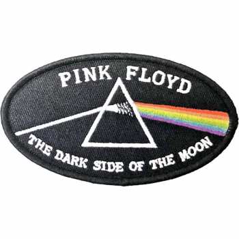 Merce Pink Floyd: Nášivka Dark Side Of The Moon Oval Black Border