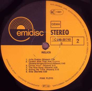 LP Pink Floyd: Relics