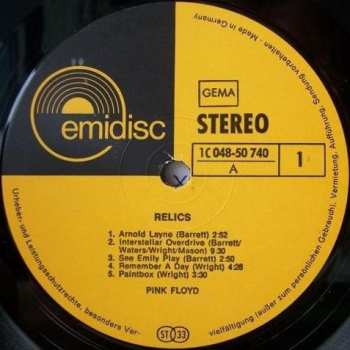 LP Pink Floyd: Relics