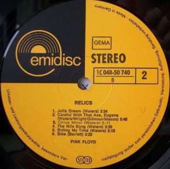 LP Pink Floyd: Relics