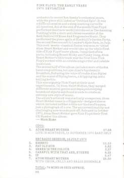 2CD/2DVD/Blu-ray Pink Floyd: The Early Years 1970 Devi/ation