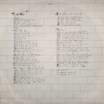 2LP Pink Floyd: The Wall