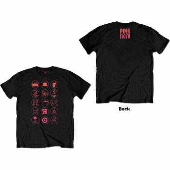 Merce Pink Floyd: Pink Floyd Unisex T-shirt: Symbols (back Print) (small) S