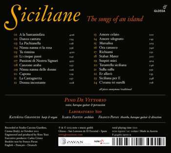CD Pino de Vittorio: Siciliane The Songs Of An Island DIGI