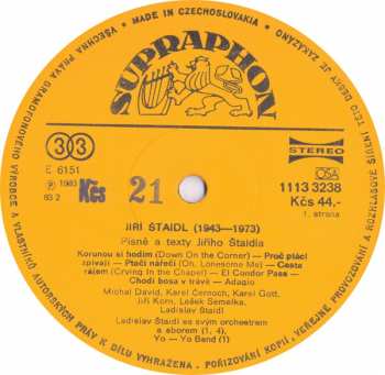 LP Various: Písně S Texty Jiřího Štaidla