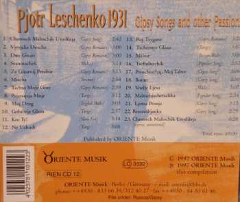 CD Петр Лещенко: 1931 - Gipsy Songs & Other Passions