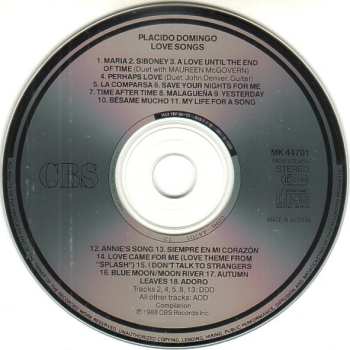 CD Placido Domingo: Greatest Love Songs