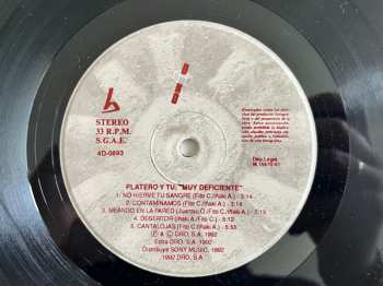 LP Platero Y Tu: Muy Deficiente