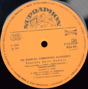 LP Václav Hybš Orchestra: Po Starých Zámeckých Schodech (Hybš Hraje Hašlera)