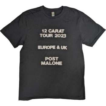 Merce Post Malone: Post Malone Unisex T-shirt: Butterfly Logo 2023 Tour (back Print & Ex-tour) (small) S