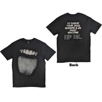 Merce Post Malone: Post Malone Unisex T-shirt: Fangs 2023 Tour Dates (back Print & Ex-tour) (small) S