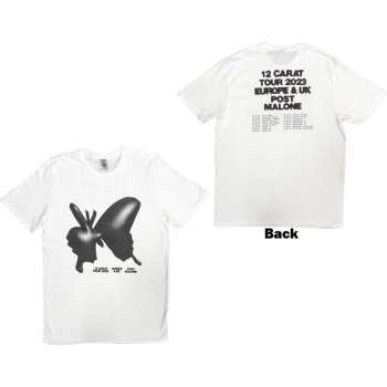 Merce Post Malone: Post Malone Unisex T-shirt: Inflatable Butterfly 2023 Tour (back Print & Ex-tour) (small) S