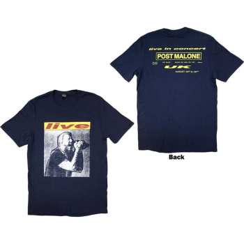 Merce Post Malone: Post Malone Unisex T-shirt: Live In Concert (back Print & Ex-tour) (small) S