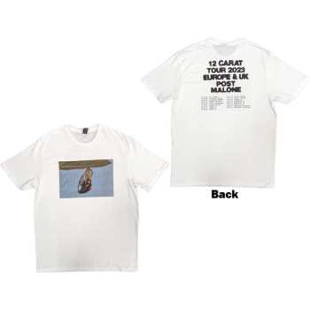 Merce Post Malone: Post Malone Unisex T-shirt: Resurface 2023 Tour Dates (back Print & Ex-tour) (small) S