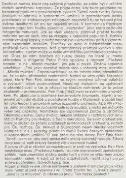 LP Pražská Kapela Petra Finka: Jaké Je To Milování