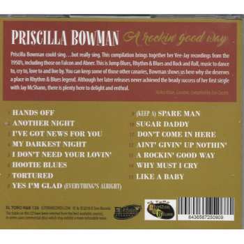 CD Priscilla Bowman: A Rockin' Good Way