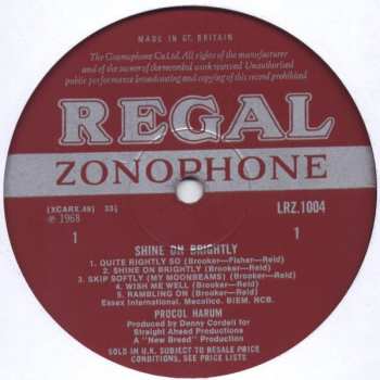 LP Procol Harum: Shine On Brightly