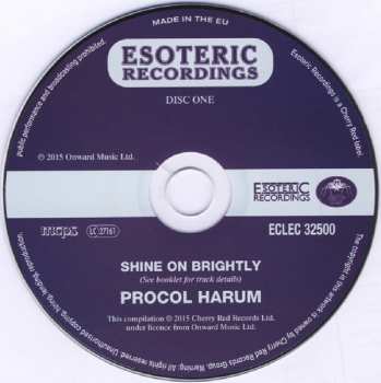 3CD Procol Harum: Shine On Brightly DLX