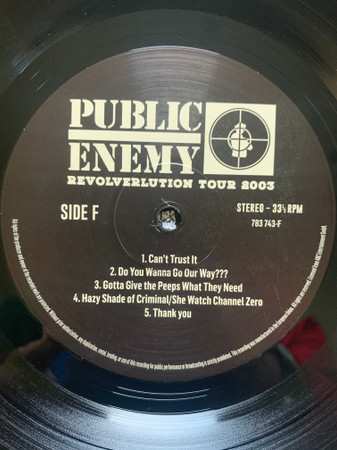 3LP Public Enemy: Revolverlution Tour 2003 DLX