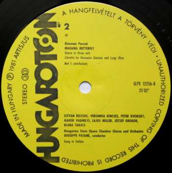 3LP/Set di cofanetti Giacomo Puccini: Madama Butterfly