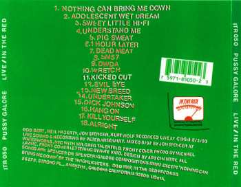 CD Pussy Galore: Live: In The Red