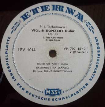LP Pyotr Ilyich Tchaikovsky: Violin-Konzert D-Dur Op. 35