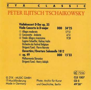6CD Pyotr Ilyich Tchaikovsky: Peter Iljitsch Tschaikowsky 1840-1893
