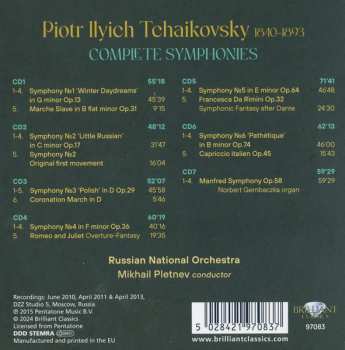 7CD/Set di cofanetti Pyotr Ilyich Tchaikovsky: Complete Symphonies