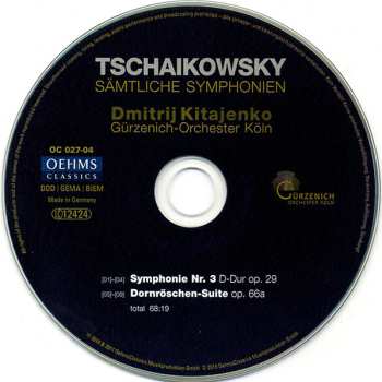8CD/Set di cofanetti Pyotr Ilyich Tchaikovsky: Sämtliche Symphonien