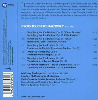6CD/Set di cofanetti Pyotr Ilyich Tchaikovsky: Symphonies 1-6 • 'Manfred' Symphony • '1821' • Romeo & Juliet • Francesca Da Rimini • Rococo Variations