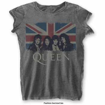 Merch Queen: Donne Maglietta Vintage Union Jack 