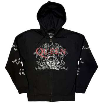 Merch Queen: Felpa con cerniera Logo Queen & Crest Outline