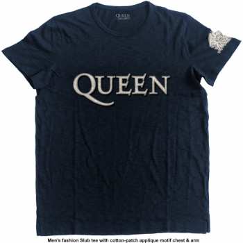 Merce Queen: Queen Unisex T-shirt: Logo & Crest (applique) (small) S