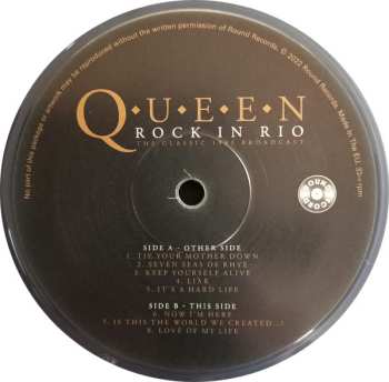 2LP Queen: Rock In Rio The Classic 1985 Broadcast CLR