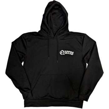 Merce Queens Of The Stone Age: Queens Of The Stone Age Unisex Pullover Hoodie: Floral Chains (back Print) (small) S