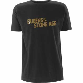 Merch Queens Of The Stone Age: Maglietta Text Logo Queens Of The Stone Age (metallic)