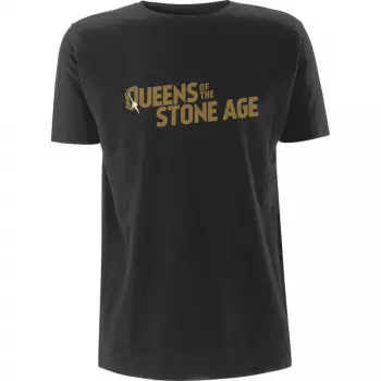 Maglietta Text Logo Queens Of The Stone Age (metallic)
