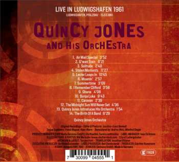 CD Quincy Jones And His Orchestra: Live In Ludwigshafen 1961