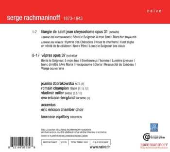 CD Sergei Vasilyevich Rachmaninoff: Liturgie De Saint Jean Chrysostome, Vêpres